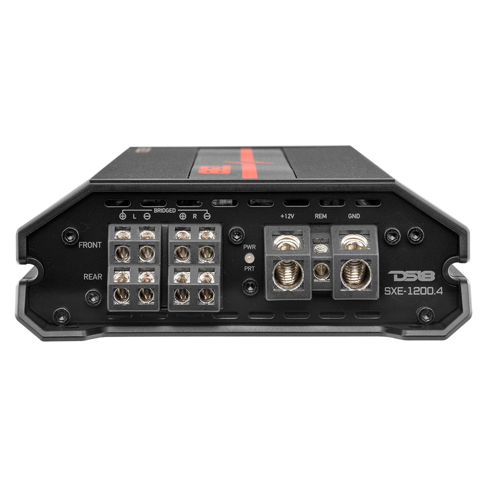 DS18 DS-SXE-1200.4/BK Full-Range Class AB 4-Channel Amplifier 1200 Watts Black DS18