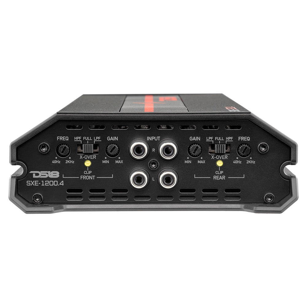 DS18 DS-SXE-1200.4/BK Full-Range Class AB 4-Channel Amplifier 1200 Watts Black DS18