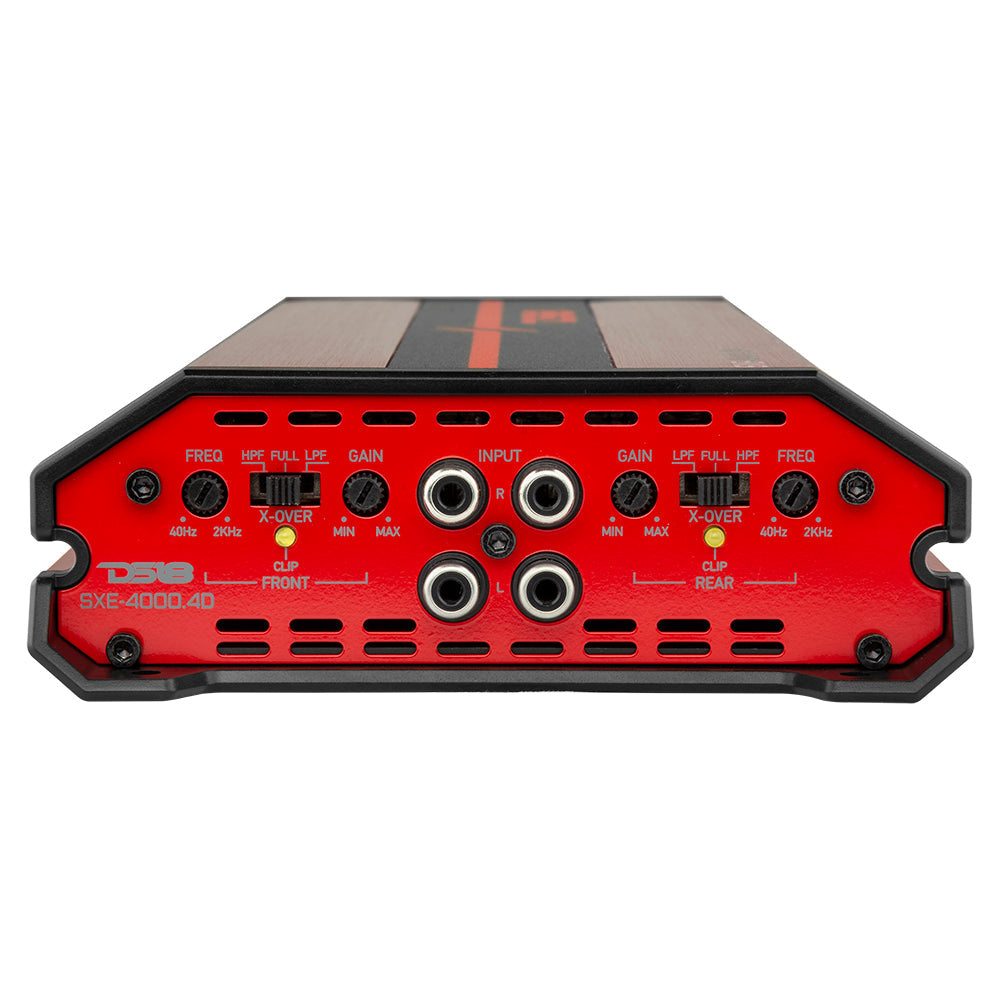 DS18 DS-SXE-4000.4D/RD Full-Range Class D 4-Channel Amplifier 4000 Watts Red DS18
