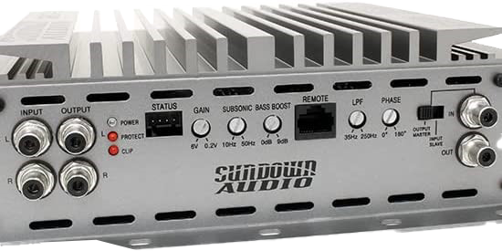 Sundown Audio SALT-1.5 Class D Monoblock Amplifier - 1500W RMS at 1 Ohm, Linkable to 3000W at 2 Ohms
