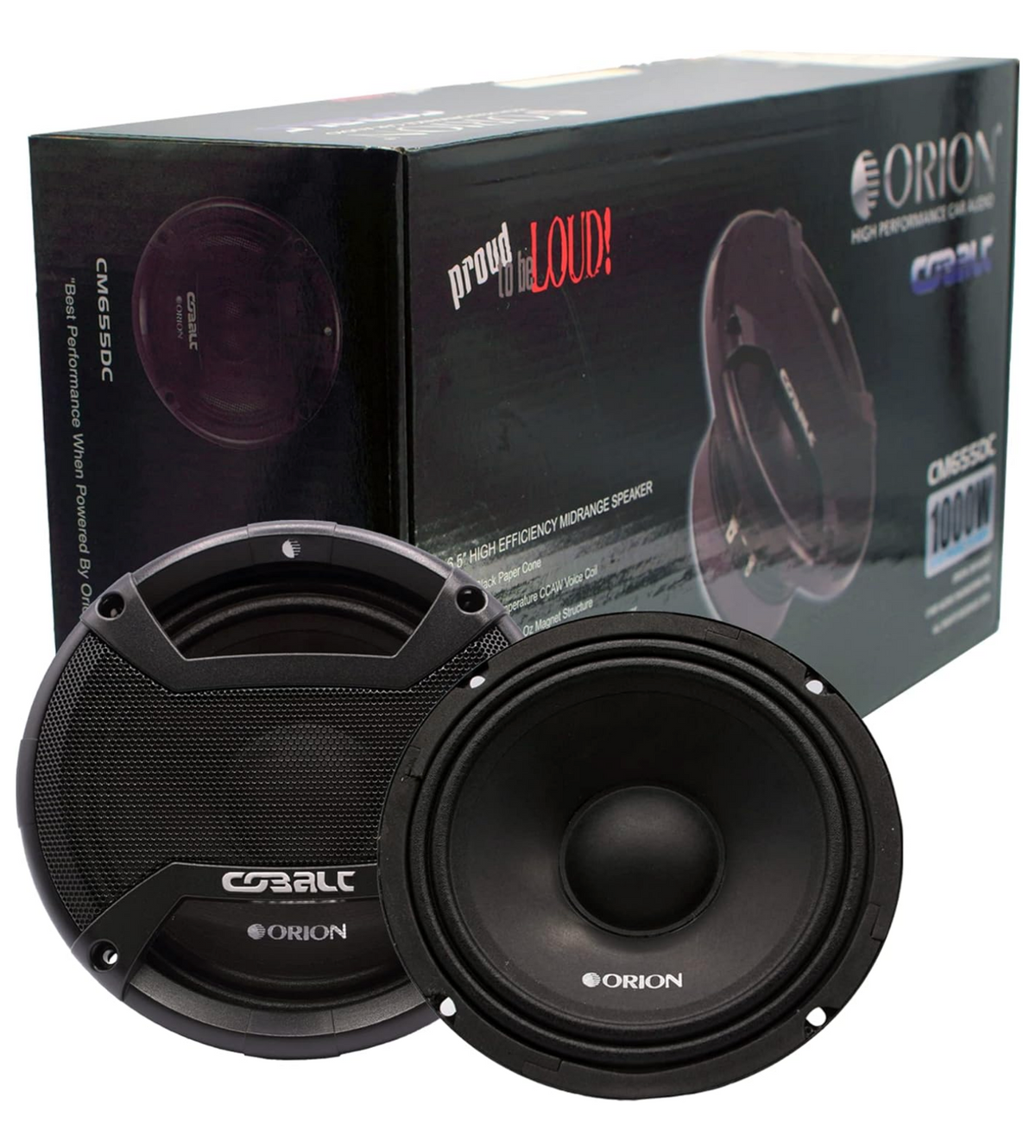 ORION Cobalt CM655DC 6.5" 4 OHMS Series CM MID BASS MID RANGE WIDE BAND Car Audio Car Stereo Mid Dust Cap Speaker (SOLD in PAIR) 2 PCS