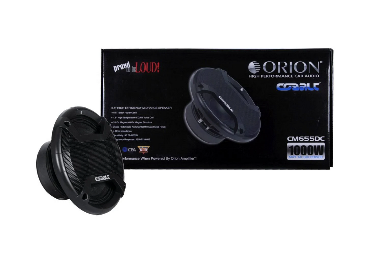 ORION Cobalt CM655DC 6.5" 4 OHMS Series CM MID BASS MID RANGE WIDE BAND Car Audio Car Stereo Mid Dust Cap Speaker (SOLD in PAIR) 2 PCS