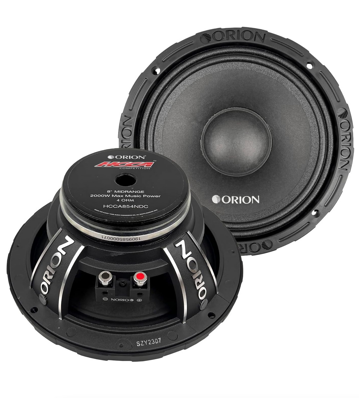 Orion HCCA854NDC HCCA 8" Neodymium Midrange Loudspeakers, 500W RMS, 4 Ohm, Dust Cap (Pair)