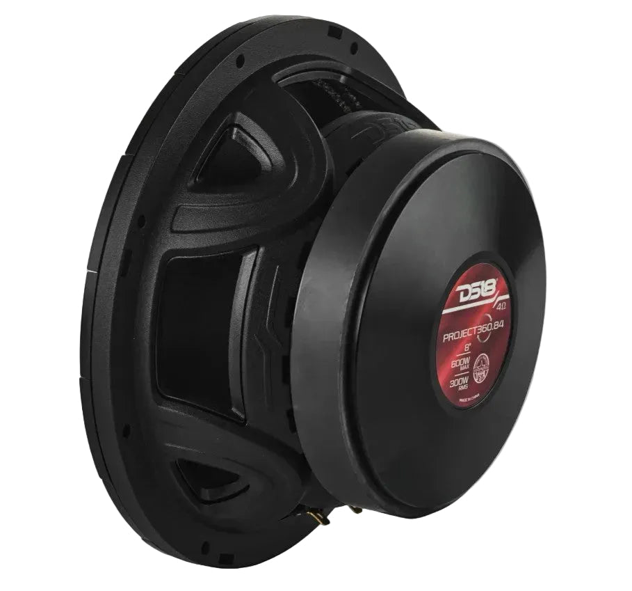 PROJECT360.84B  8” Mid-High 100.2 dB Loudspeaker - 300W RMS 4-Ohm w/Bullet- Rotating Recone Design For Quick Repair
