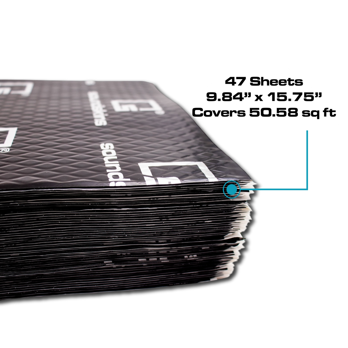 SoundSkins | Classic LITE Sound Deadening Kit Double Layer Mat | SSK-CLASSICLITE | Pure Rubber Butyl & Diamond Embossed Foil