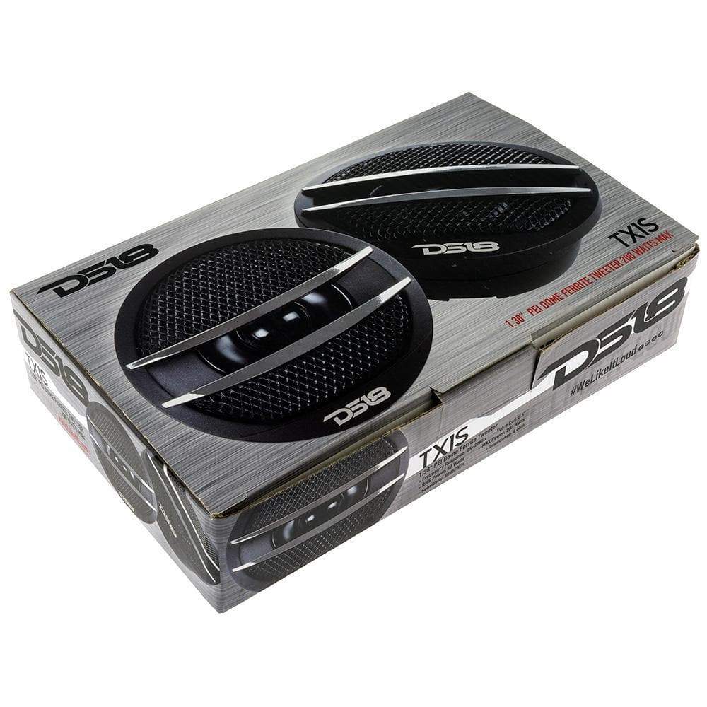DS18 DS-TX1S 1.38 Inch Diamater .5 Inch VC Pei Dome Tweeter 200 Watts Silver DS18