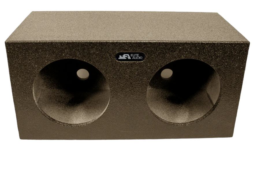 Elite Audio Enclosures | Universal Dual 8” Sealed - Premium USA Made Subwoofer Box with Bed Liner Spray Finish