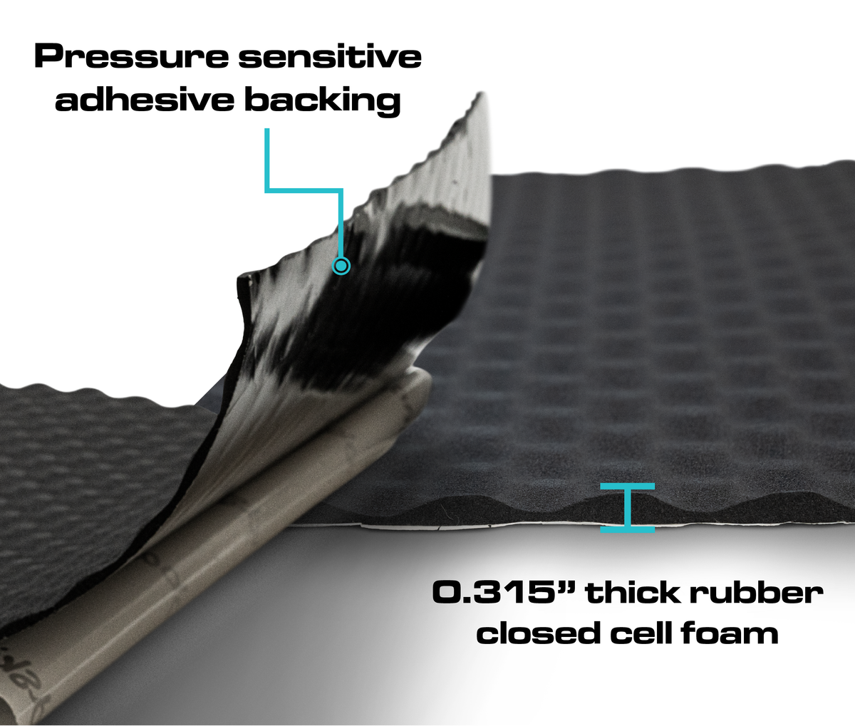 SoundSkins | Wavy Foam Sound Deadening Kit Lightweight Closed Cell Foam Mat | SSK-Wavy | 315mil/8mm, 32.3 sq ft