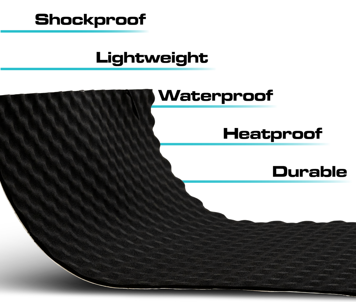 SoundSkins | Wavy Foam Sound Deadening Kit Lightweight Closed Cell Foam Mat | SSK-Wavy | 315mil/8mm, 32.3 sq ft