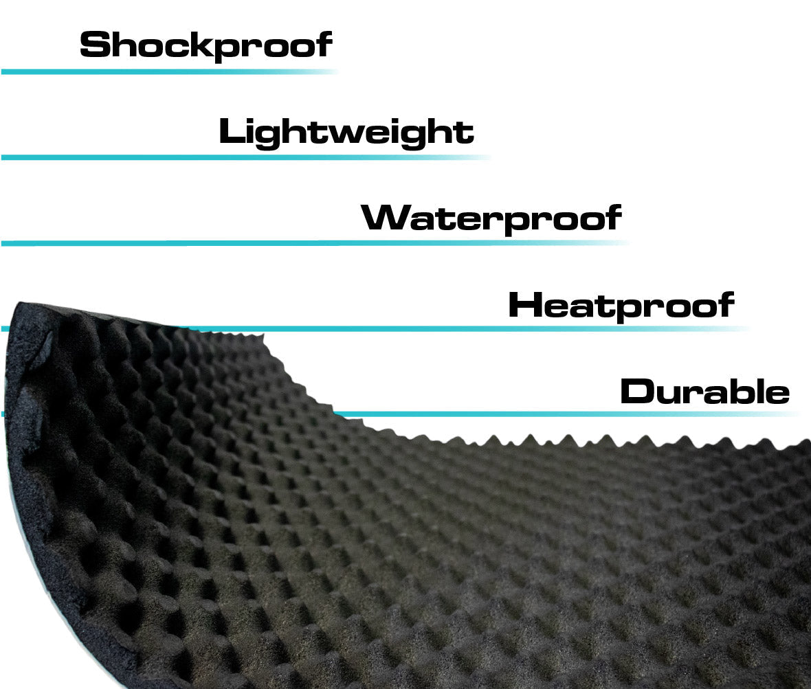 SoundSkins SSK-WAVYPLUS Wavy PLUS Closed Cell Foam Sound Deadening Mat - 25mm (984 mil), 26.92 sq ft