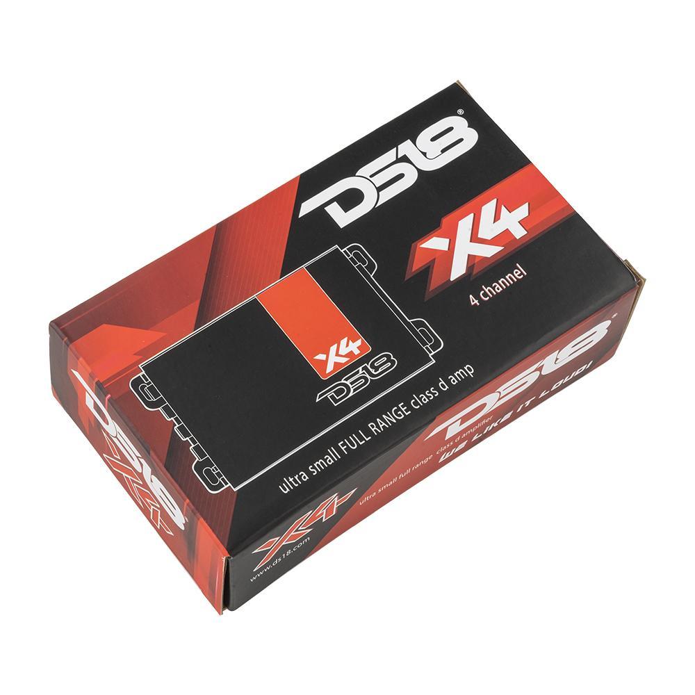 DS18 DS-X4 Ultra Compact Class D 4 Channel Amplifier 1400 Watts DS18