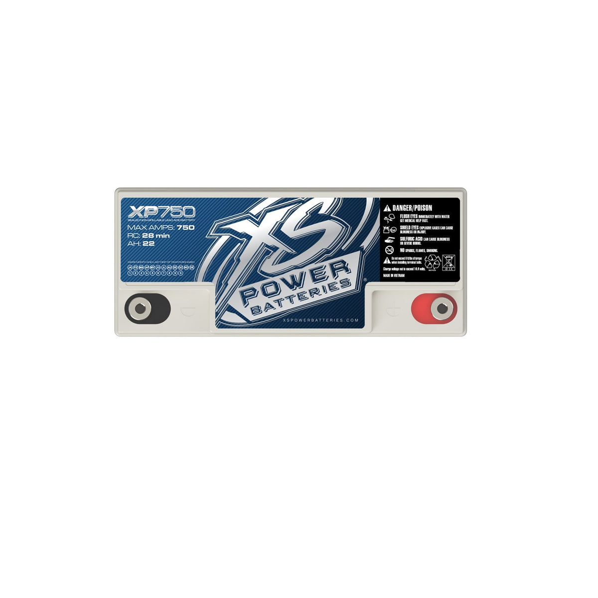 XS Power XS-XP750 XSPOWER XP750 12V AGM Secondary Battery