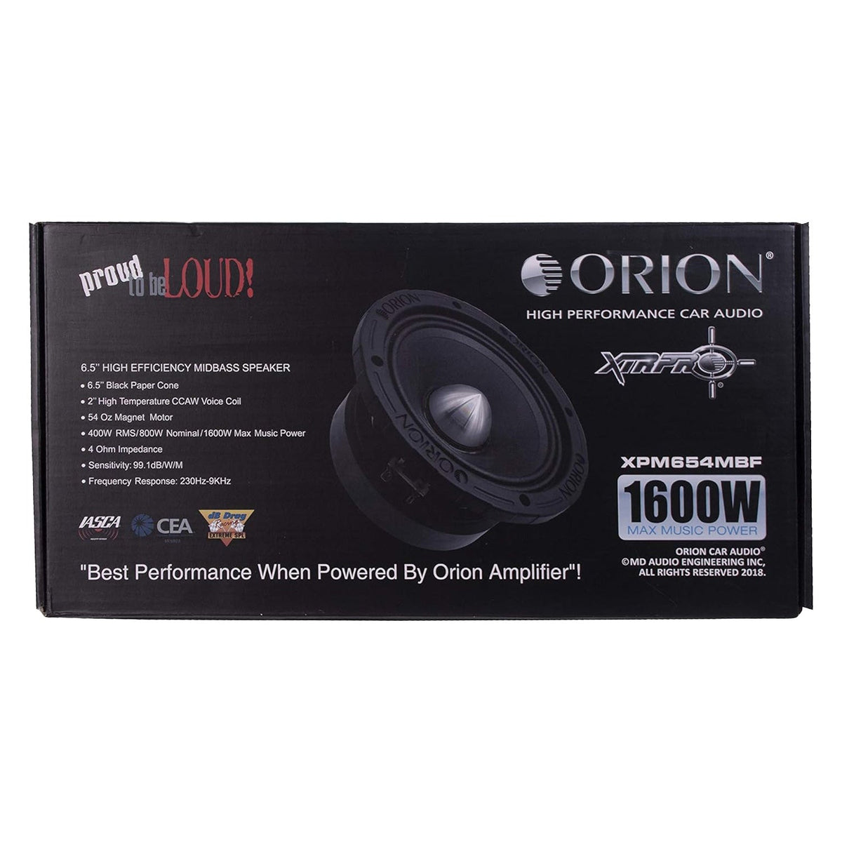 ORION XPM654MBF 6.5" Midbass Speakers 1600 Watts