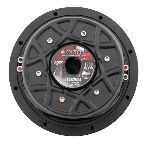 Orion XTR8SWD4 XTR 8" Shallow Mount Free Air Subwoofer, 300W RMS, Dual 4 Ohm, OEM Replacement