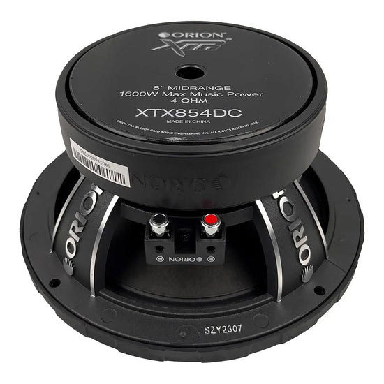 Orion XTX854DC 8 Inch 4 Ohm Midrange Speaker – Pro Audio High Power Driver with Dust Cap, Loud Clear Car Audio Speaker