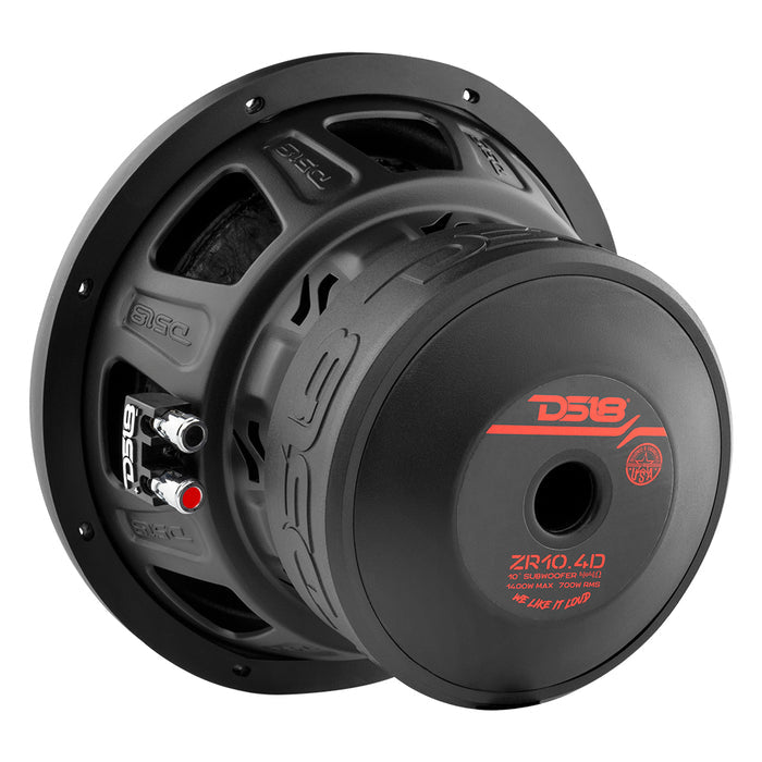 DS18 ZR 10" Subwoofer 700 Watts Rms 1400W Peak DVC 4-Ohm