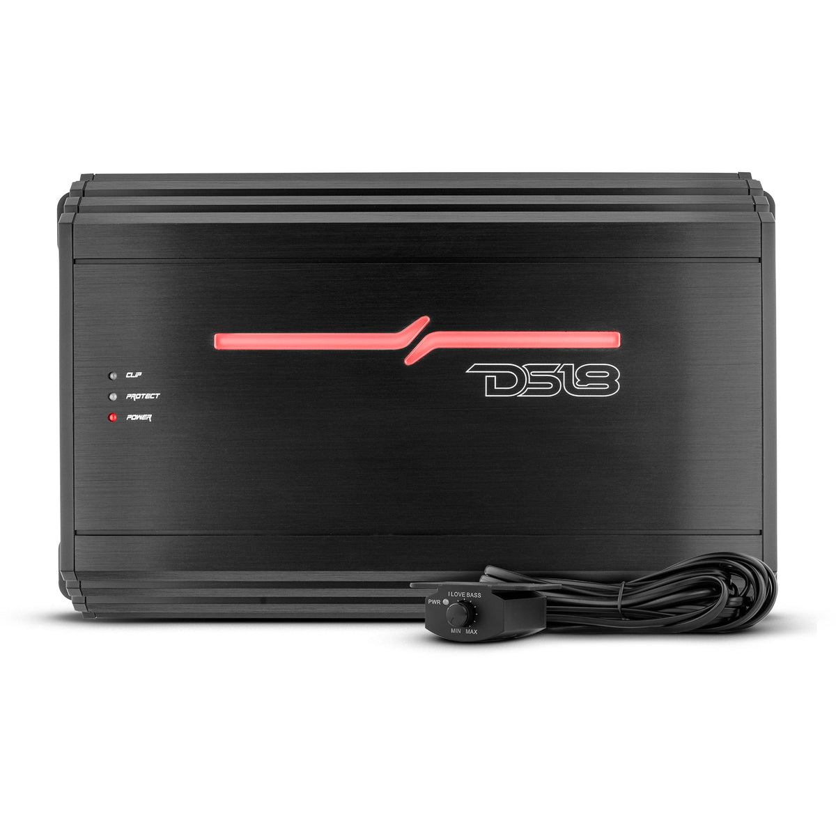 DS18 ZR1000.1D ZR Class D 1-Channel Monoblock Amplifier - 1000W RMS at 1 Ohm with Bass Knob DS18