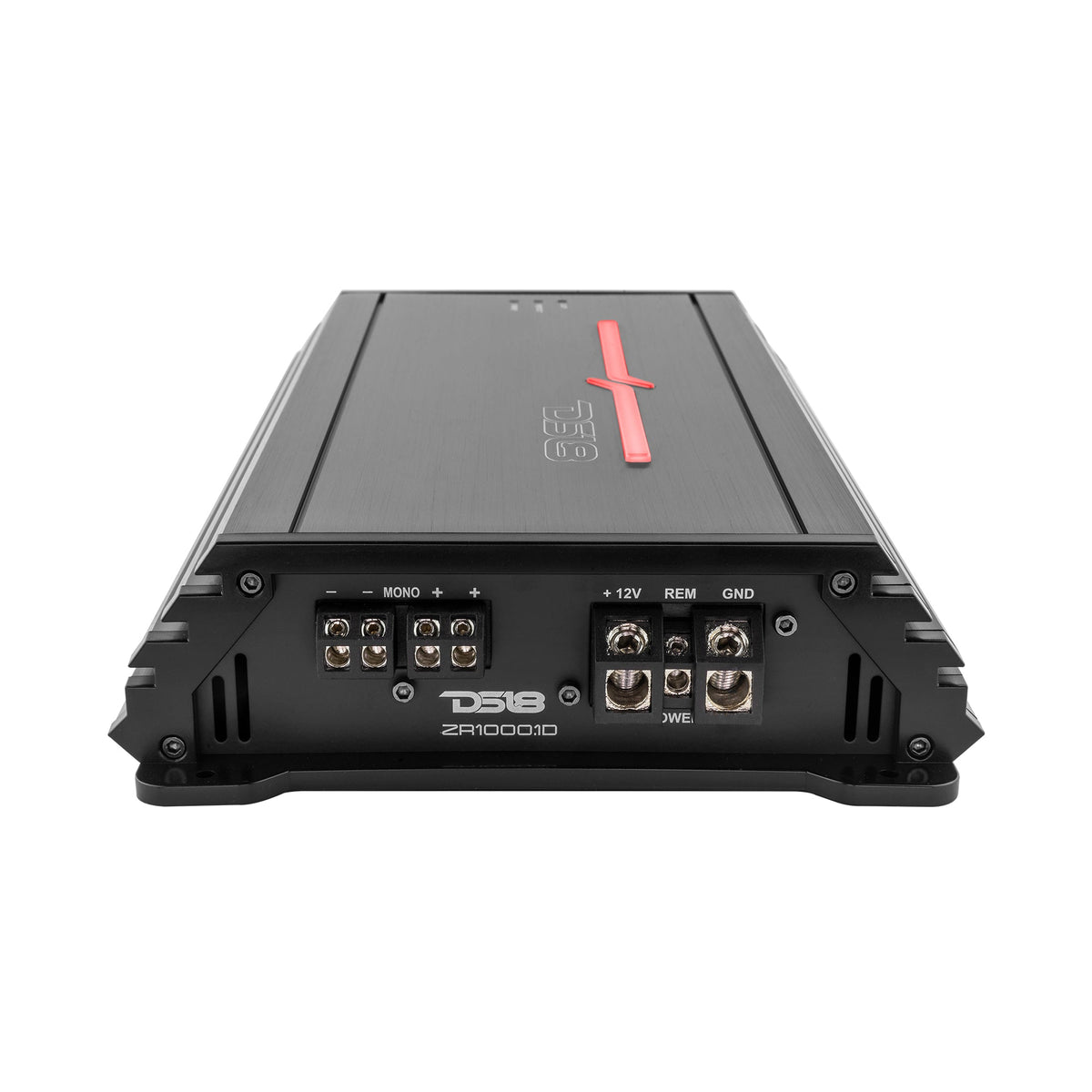 DS18 ZR1000.1D ZR Class D 1-Channel Monoblock Amplifier - 1000W RMS at 1 Ohm with Bass Knob DS18