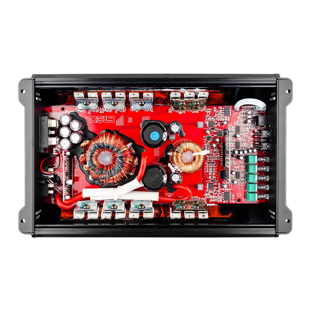 DS18 ZR1000.1D ZR Class D 1-Channel Monoblock Amplifier - 1000W RMS at 1 Ohm with Bass Knob DS18