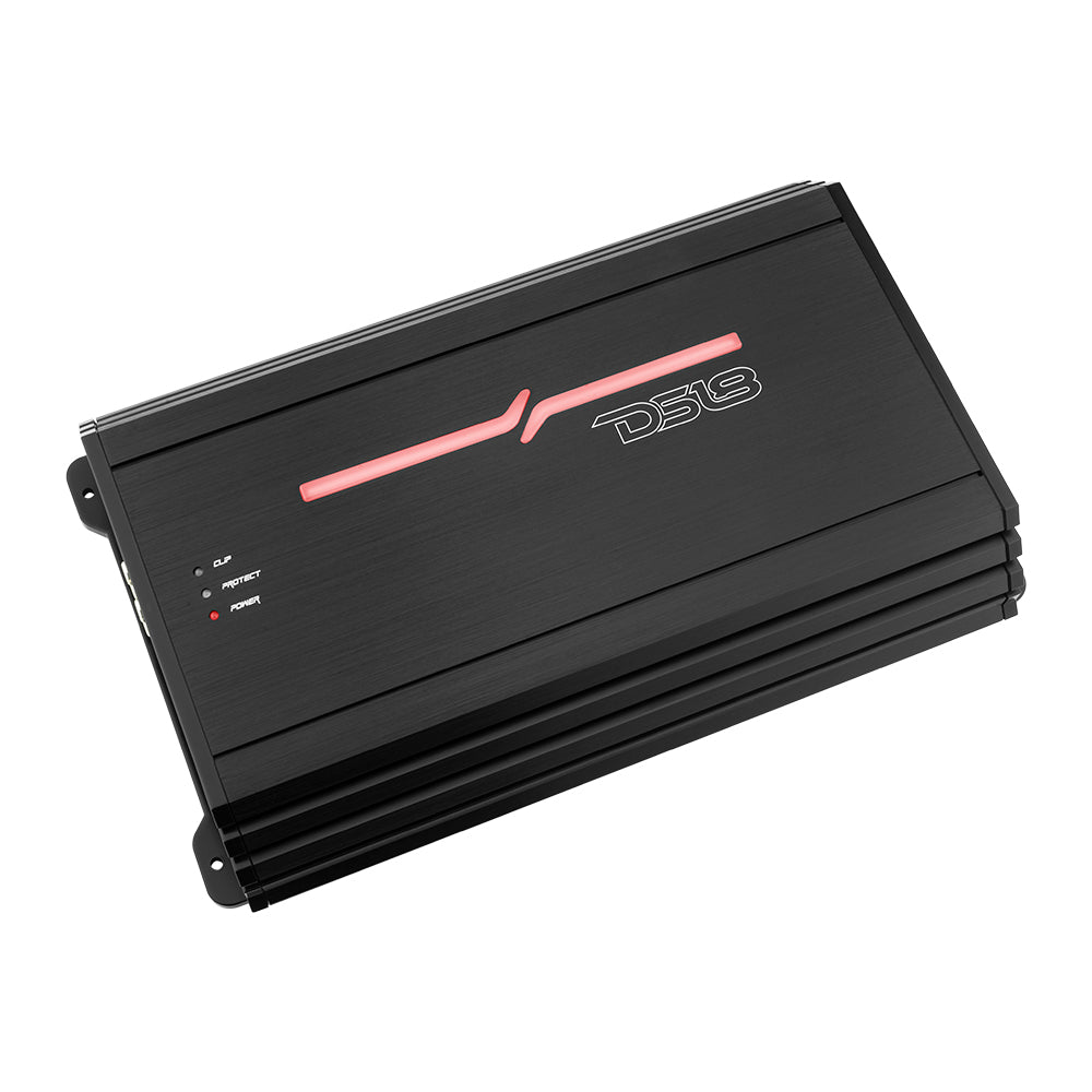 DS18 ZR1000.1D ZR Class D 1-Channel Monoblock Amplifier - 1000W RMS at 1 Ohm with Bass Knob DS18