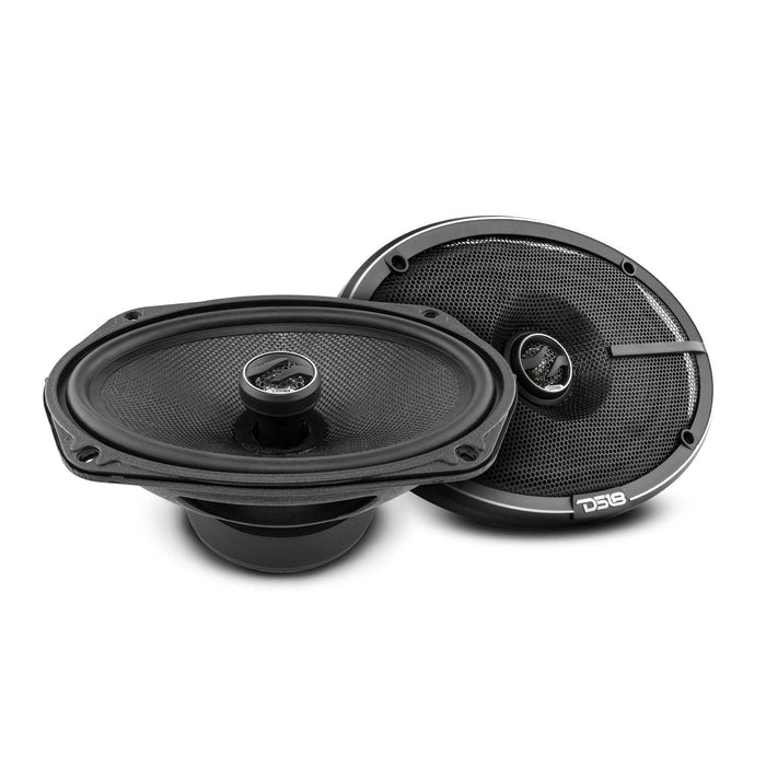 DS18 PKG-ZXI669 Premium 6.5" & 6x9" Coaxial Speaker Kit with Amplifier, OEM Fit Adapters & Complete Install Kit