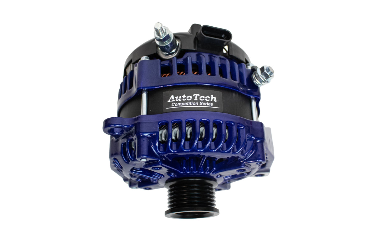 AutoTech AT-HP-8301-400A-BL 400 Amp High Output Alternator, GM 4.3L-8.1L 2005-2024, Intense Blue