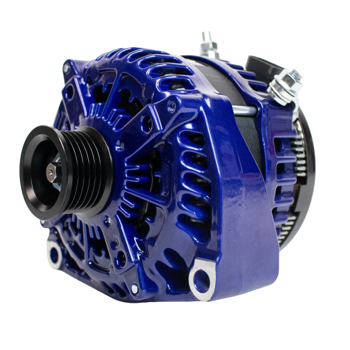 AutoTech AT-HP-8301-400A-BL 400 Amp High Output Alternator, GM 4.3L-8.1L 2005-2024, Intense Blue