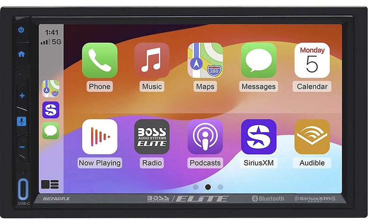 Boss Audio BE7ACP.X | 7" Double Din Car Stereo – CarPlay, Android Auto, Bluetooth, SiriusXM Ready