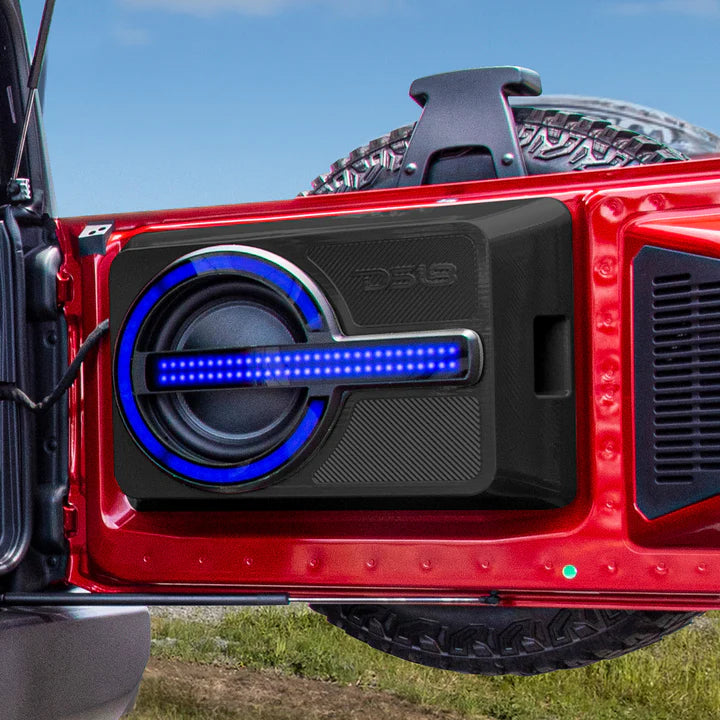 DS18 BRO-BASS 1600W Peak (800W RMS) Loaded Single 12" Vented Enclosure for 2021-2024 Ford Bronco, Bronco Sport