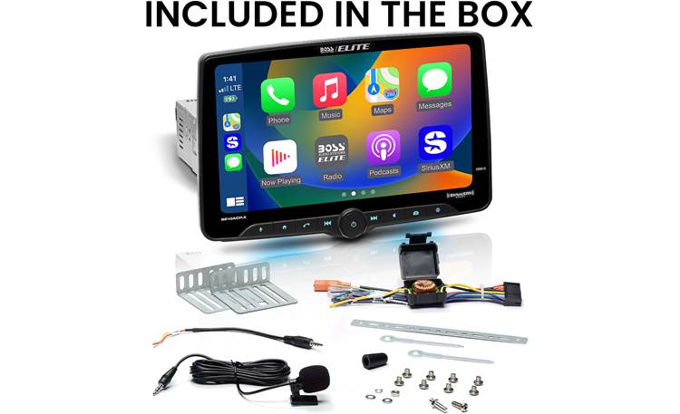 Boss Audio Elite BE10ACP.WX Digital Multimedia Receiver 10.1" Capacitive Touchscreen Volume Knob Satellite Radio Compatibility