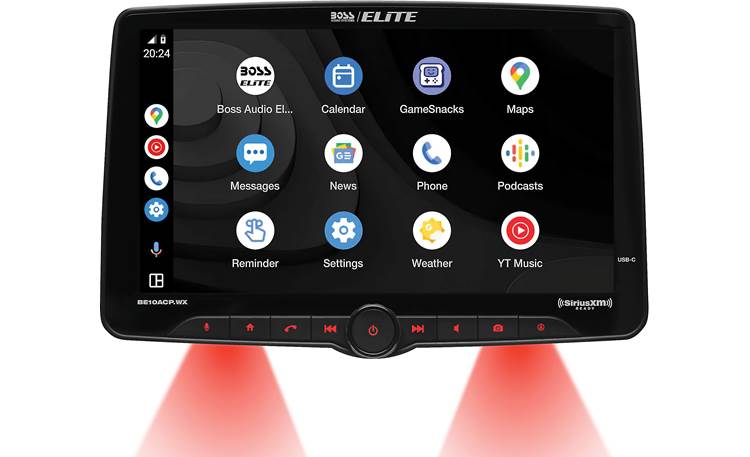 Boss Audio Elite BE10ACP.WX Digital Multimedia Receiver 10.1" Capacitive Touchscreen Volume Knob Satellite Radio Compatibility