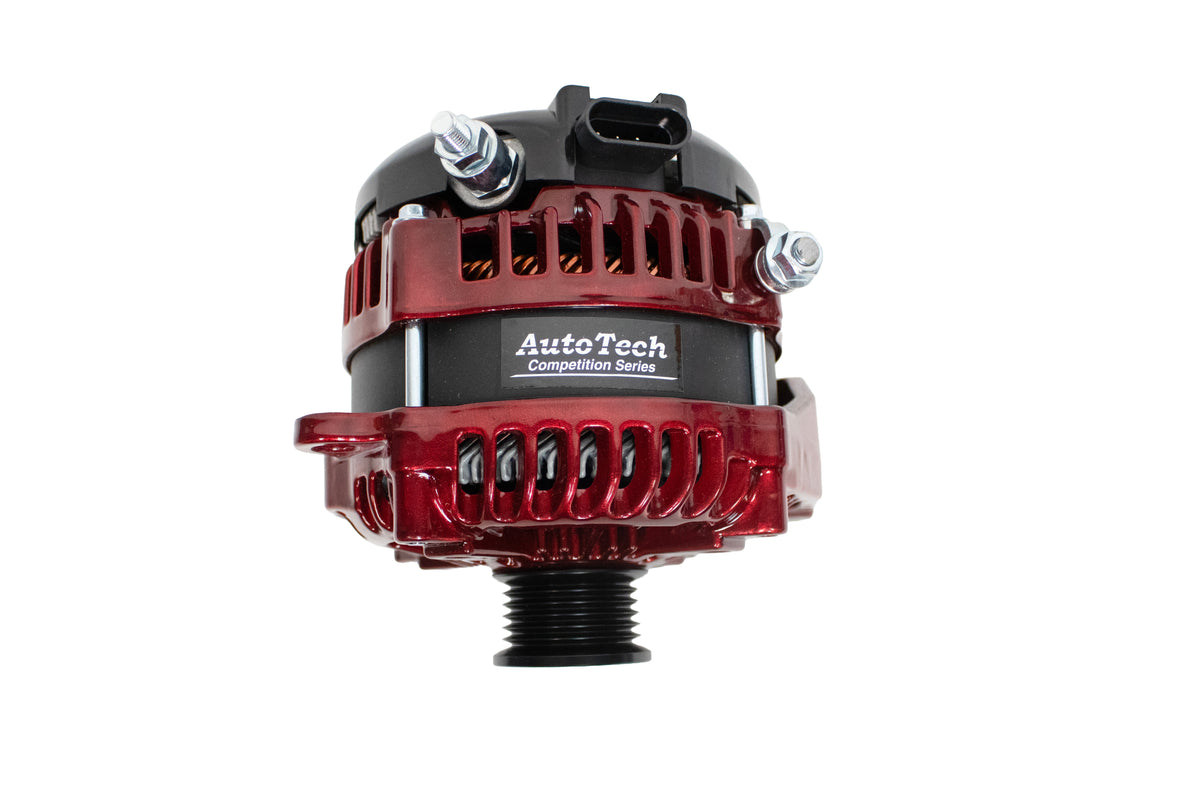 AutoTech Alternator for Chevy/GM 400 Amp High Output Alternator 4.3L–8.1L Engines (2005–2024) | Upgrade for Car Audio, Trucks & SUVs | REALLY RED (BREMBO RED) – Model AT-HP-8301-400A-RD