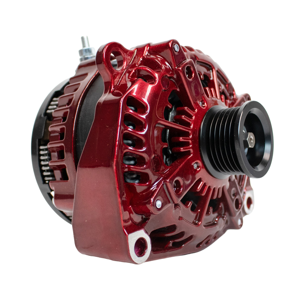 AutoTech Alternator for Chevy/GM 400 Amp High Output Alternator 4.3L–8.1L Engines (2005–2024) | Upgrade for Car Audio, Trucks & SUVs | REALLY RED (BREMBO RED) – Model AT-HP-8301-400A-RD