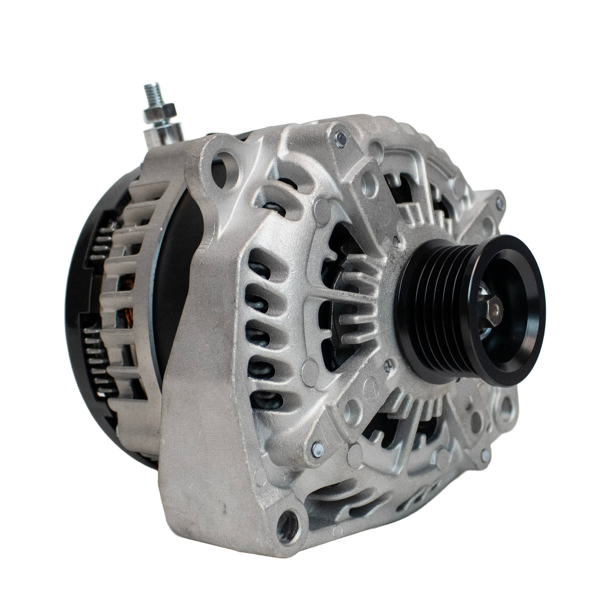 AutoTech AT-HP-8301-400A 400 Amp High Output Alternator, GM 4.3L-8.1L 2005-2024, Natural Aluminum