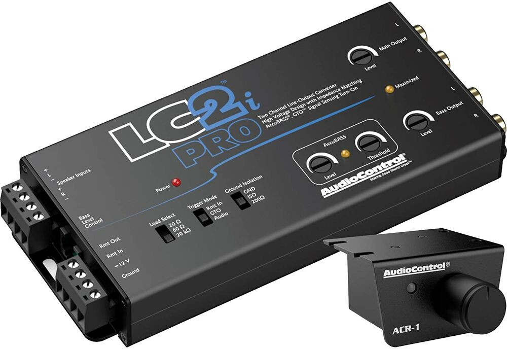 AudioControl LC2i PRO 2-Channel Line Output Converter with ACR-1 Dash Remote Subwoofer Control