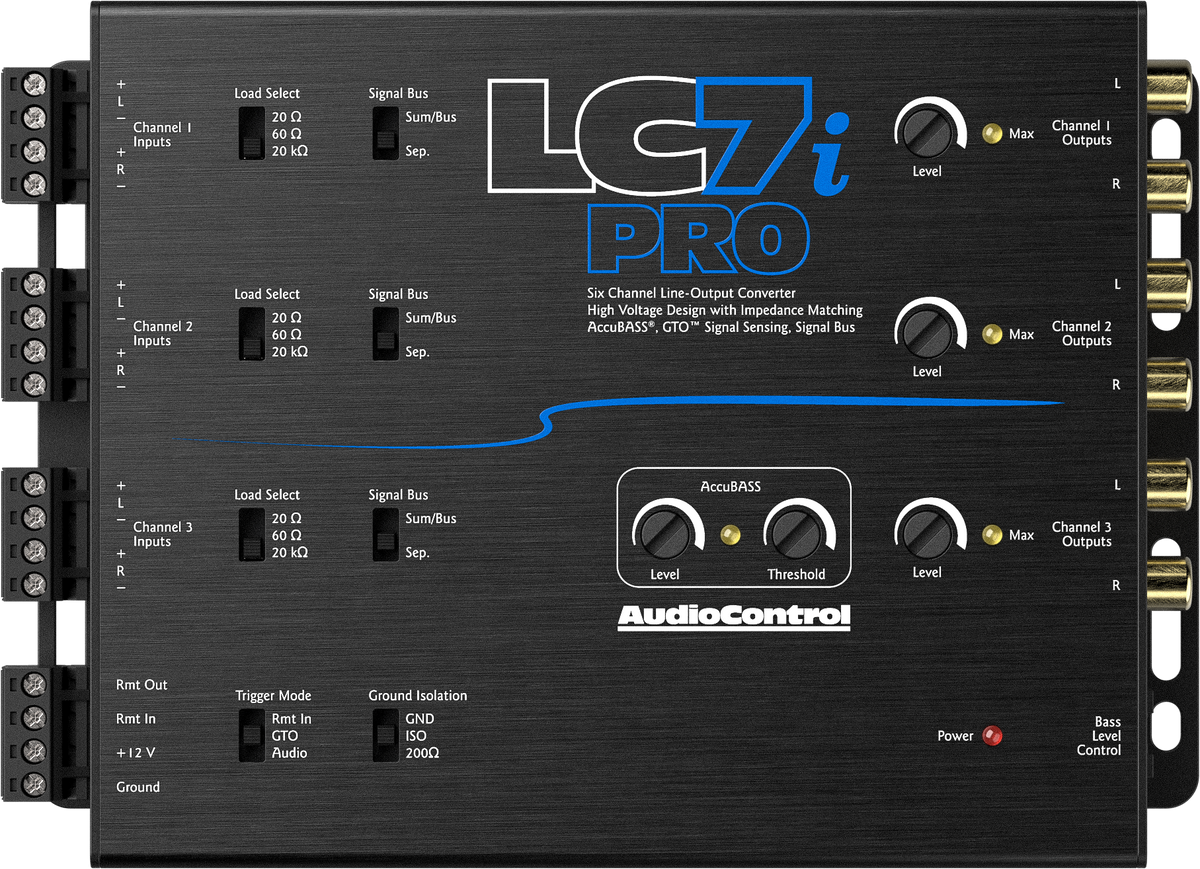 AudioControl LC7i PRO Six-Channel Line Output Converter with Accubass