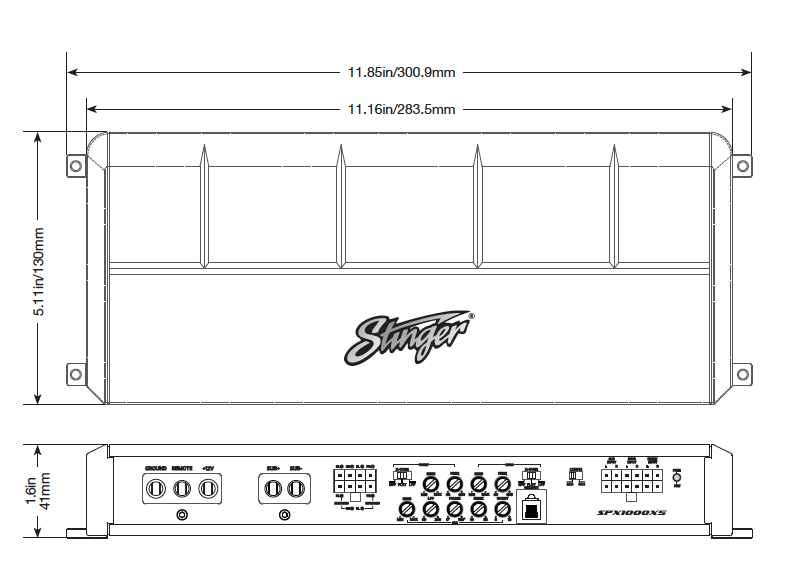 Stinger SPX1000X5 MICRO 5 CHANNEL 1000 WATT MARINE AMPLIFIER