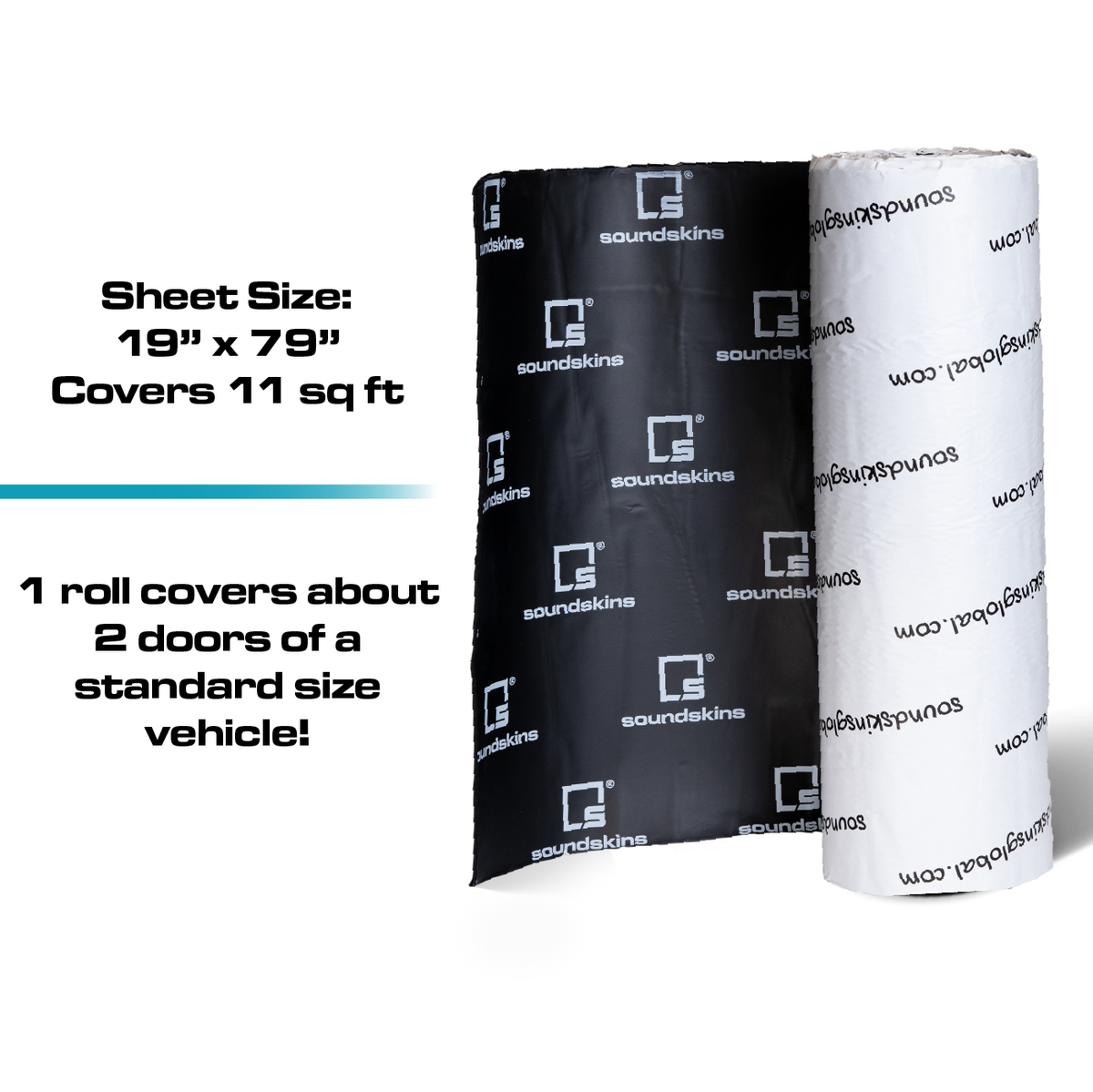 SoundSkins | Pro Two Door Sound Deadening Kit | SSPRO-1 | 3 Layers (Acoustic Foam, Foil, Rubber Butyl), 11 sq ft