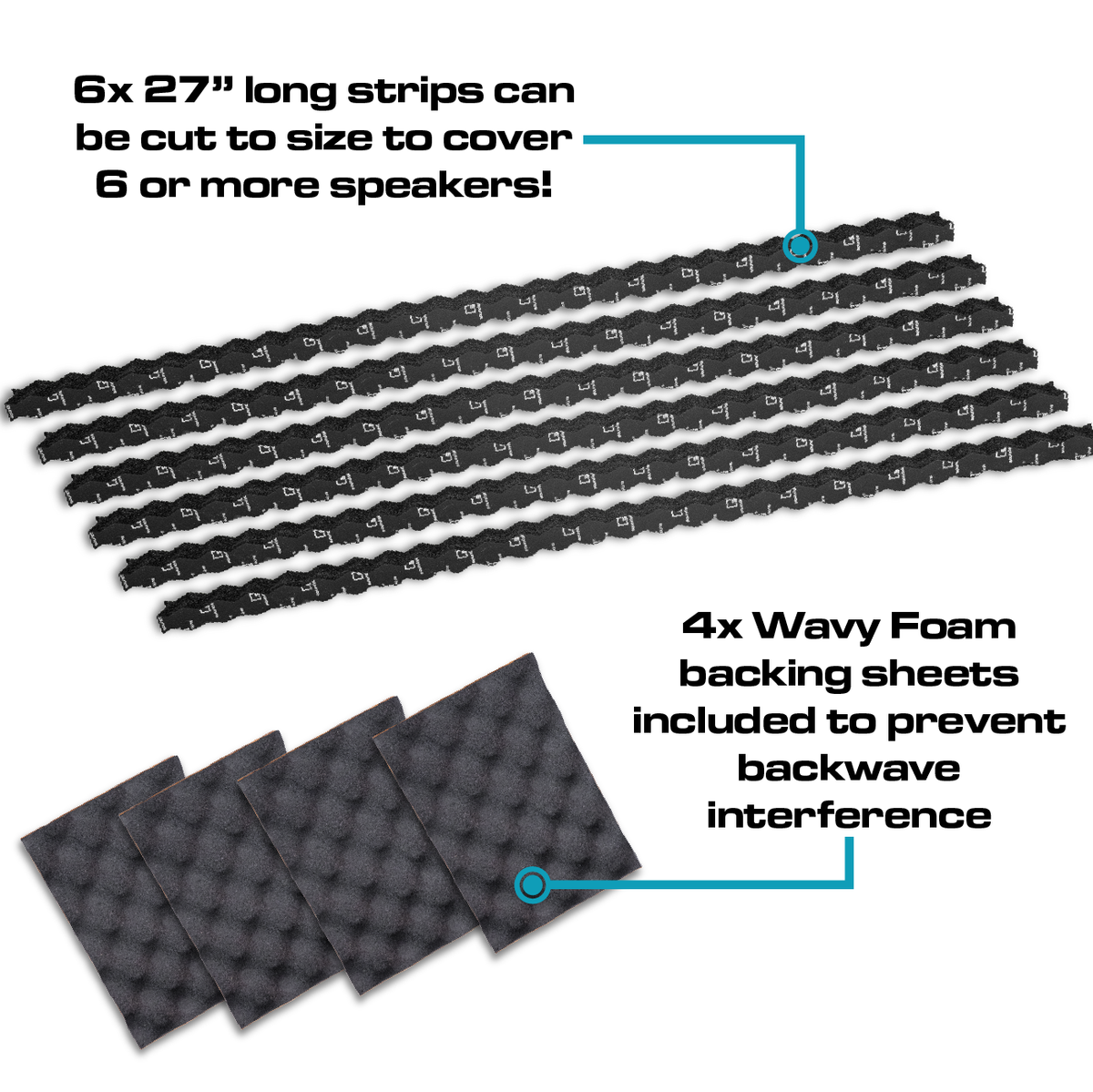 SoundSkins | Rings V3 Sound Deadening Speaker Kit | SSK-RINGV3 | 4 x 1" High Rebound