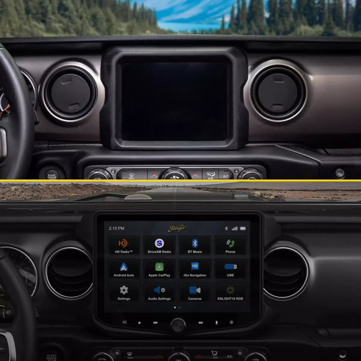 STINGER SRK-JW18HX RadioPRO Advanced Installation Kit with Integrated Controls For Jeep Wrangler JL and Gladiator JT for HORIZON10