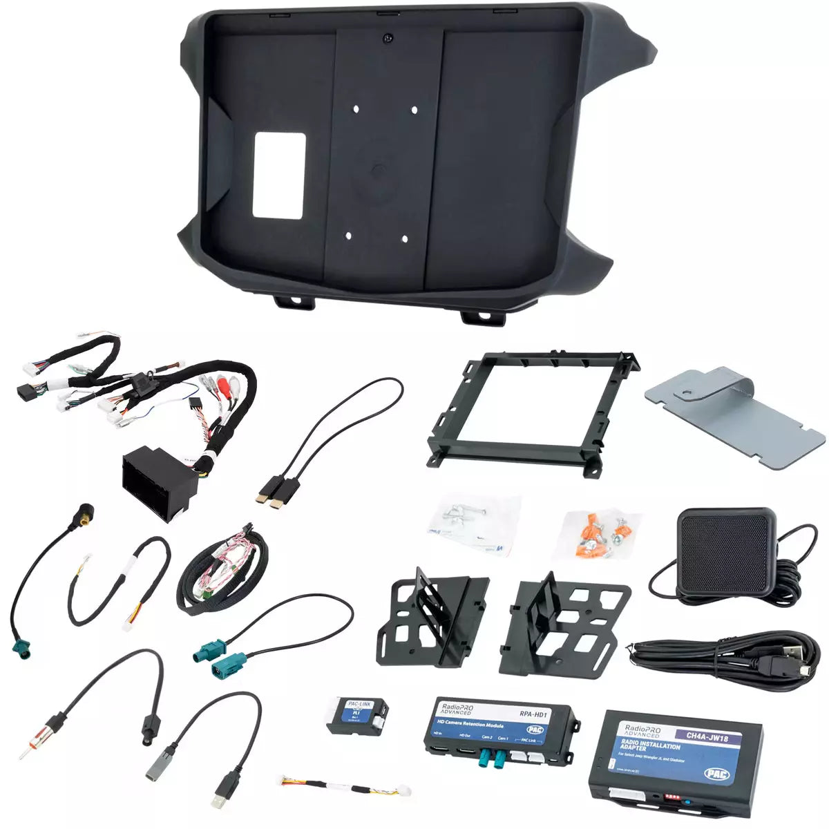 STINGER SRK-JW18HX RadioPRO Advanced Installation Kit with Integrated Controls For Jeep Wrangler JL and Gladiator JT for HORIZON10