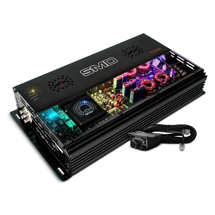 SMD 4-Channel Class AB Amplifier with VM-1 Voltmeter and Digital LED Lights 4 x 500W at 2-Ohm - Steve Meade Designs