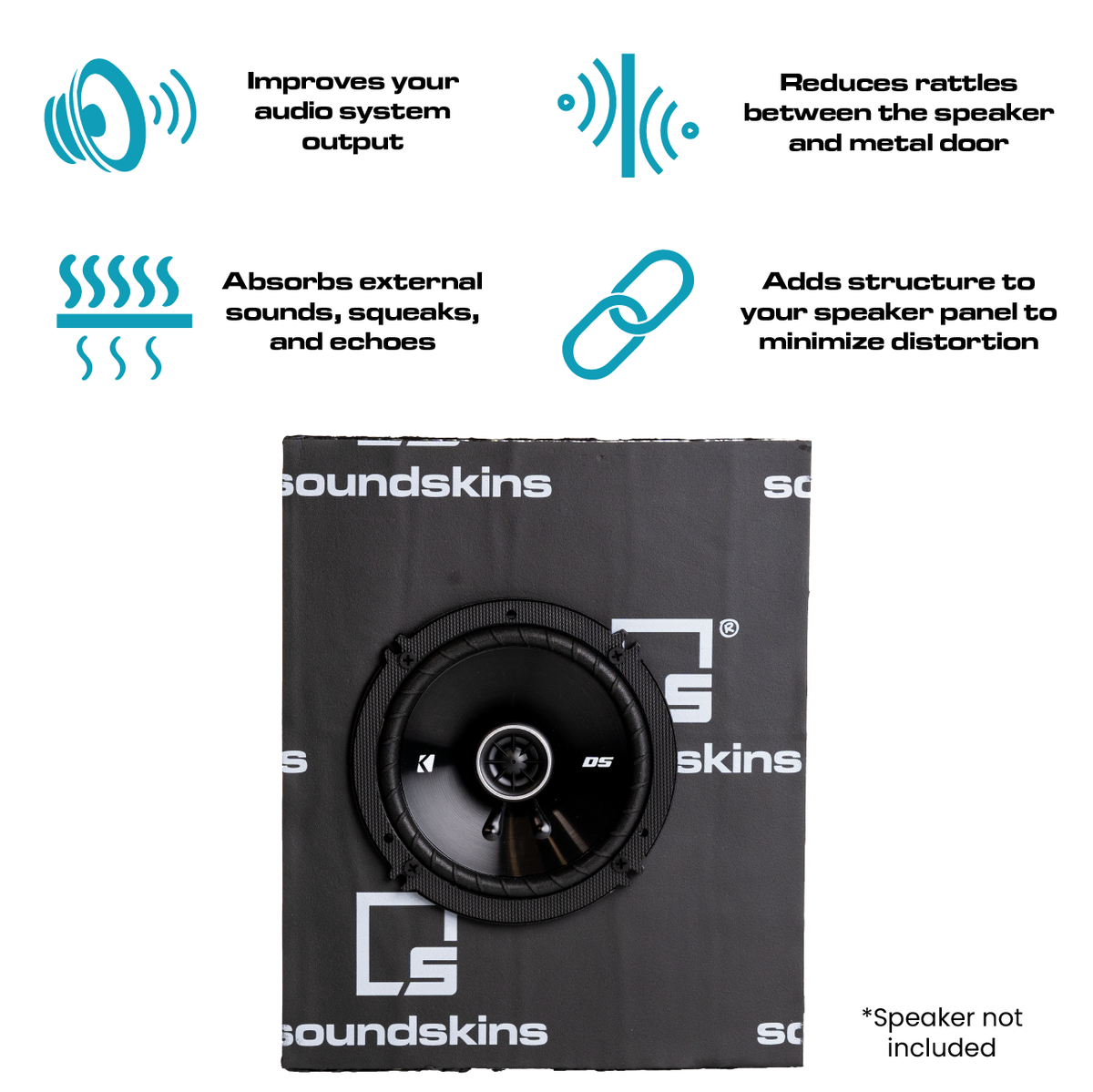 SoundSkins SSK-SQSK Sound Quality Speaker Kit: Foam Rings, Backing Sheets, Deadening Sheets, Strip Tape