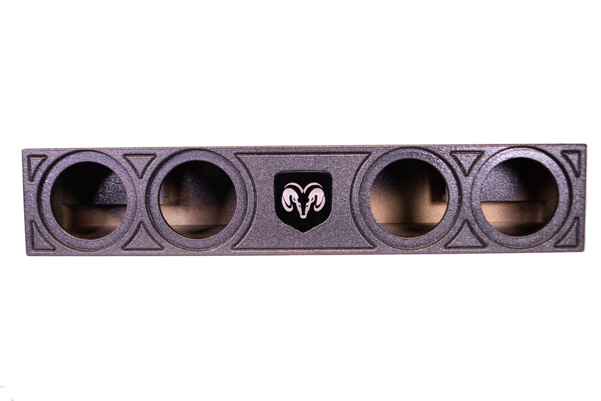 Elite Audio DODGE RAM 19-22 DUAL PORTED UNDERSEAT ENCLOSURE BOX 4X 8" SUBWOOFERS