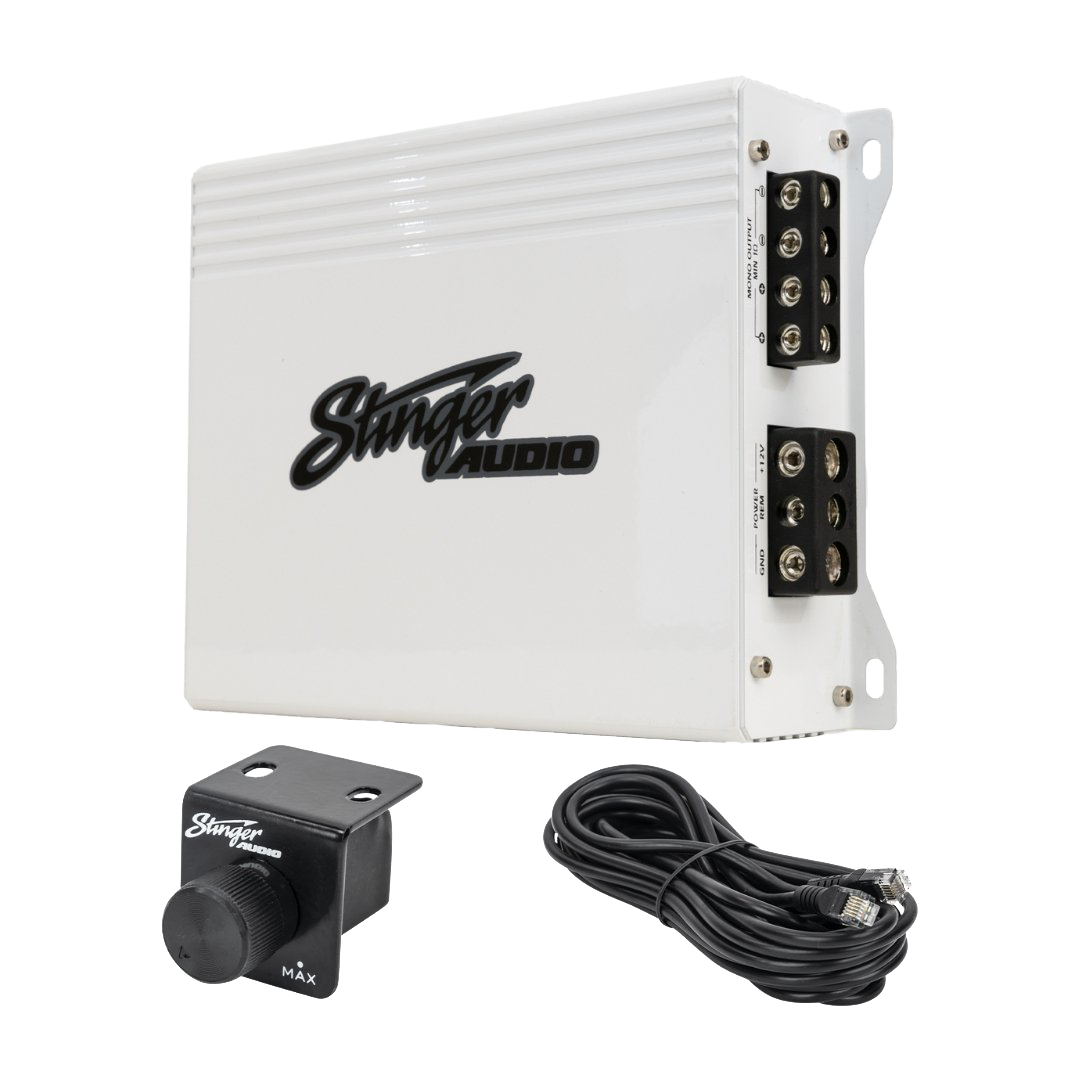 Stinger Audio MT-1000.1M 1000 Watt (RMS) Class D Monoblock Marine Amplifier with Remote Bass Control